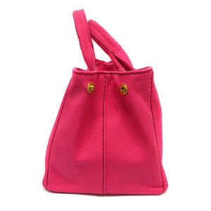 Prada Pink Bag Handbag Tote Canvas Canapa Shoulder